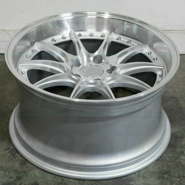 18x9.5 Silver Wheels Aodhan DS07 DS7 5x114.3 +15 Rims 18 Inch Set 4