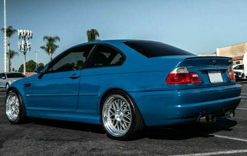 19 ESR SR01 Silver Wheels 19x8.5 +30 / 19x9.5 +22 5x120 Rims Set Fits BMW E46 M3