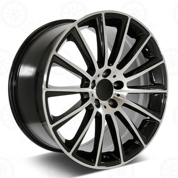One 22x10 Wheel For Mercedes S550 S600 S63 Black Machined Rim 5x112 +43 SPARE