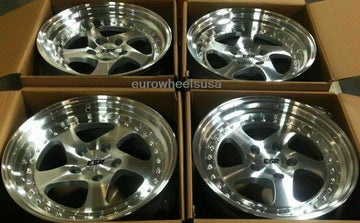 18 Inch ESR SR02 Hyper Silver Deep Wheels 18x9.5 / 18x10.5 5x120 +22 Rims Set 4