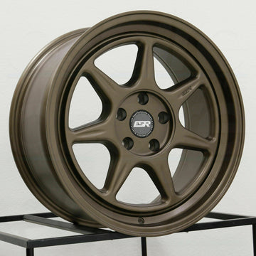 18x9.5 5x100 +22 ESR CR7 Wheels 18" Matte Bronze Rims Set 4
