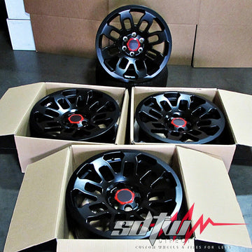 20x9 Wheels Satin Black Wheels Fit Lifted Toyota Tacoma 4Runner 6x139 -12 Rims