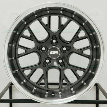ESR CS11 Graphite Machined Lip Wheels 18x8.5 +30 5x120 18 Inch Rims Set 4