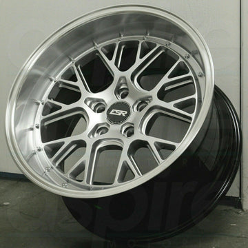 19 Inch ESR CS11 Hyper Silver Machined Lip Wheels 19x10.5 +15 5x114.3 Rims Set 4