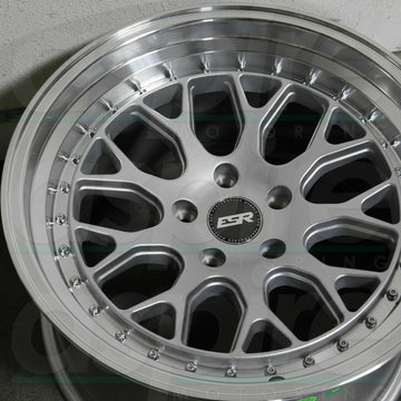 ESR CS1 Hyper Silver Wheels 18x9.5 +35 5x114.3 18 Inch Deep Dish Rims Set 4