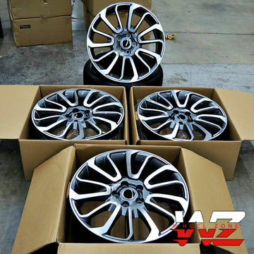 22x10 Wheels Fit Range Rover Land Rover HSE Sport Gun Metal Inlay 22 Inch 5x120
