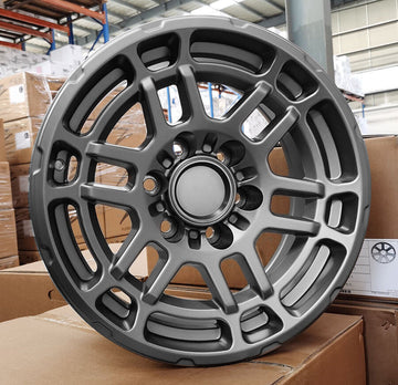 16"  Flow Forged Gunmetal Wheels 16x8 +0 For Toyota 4 Runner Tacoma 6x139