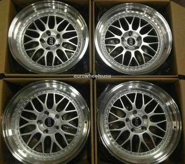 18 Inch 18x8.5 ESR SR01 5x100 +30 Hyper Silver Wheels Rims Set (4)