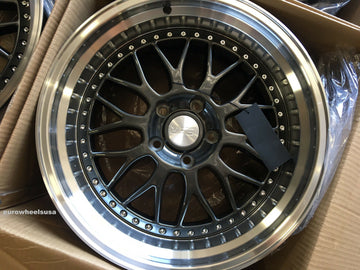 ESR SR01 Wheels Gun Metal Machined 18x8.5 +30 / 18x9.5 +35 5x114.3 Rims Set 4