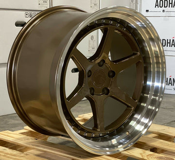 Aodhan DS09 19x11 +15 5x114.3 Bronze With Machined Lip 19 Inch Wheels Set 4