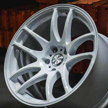 19" Gloss White ESR SR08 Wheels 19x9.5 / 19x10.5 5x114.3 +15 Rims Set of 4