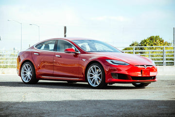 20x9 / 20x10.5 Flow Forged AFF1 5x120 Wheels Silver Rims Fits Tesla Model X S