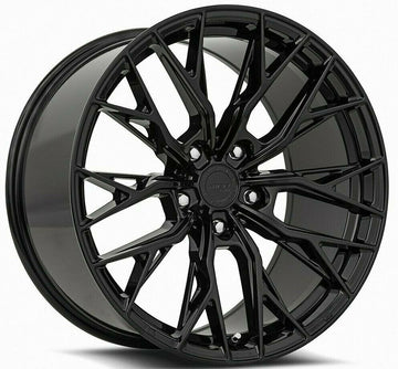 18" MRR GF5 Wheels 18x8.5 +35 / 18x9.5 +40 5x120 Black Ground Force Rims Set 4