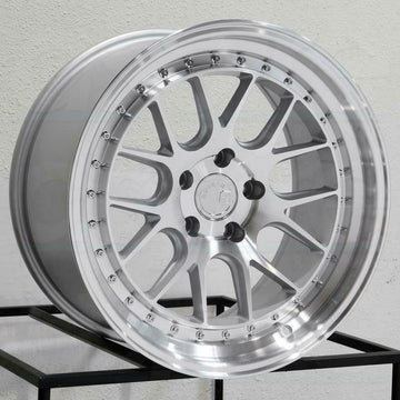 18x8.5 Silver Wheels Aodhan DS06 5x100 +35 Rims Fit VW Jetta Golf 18 Inch Set 4