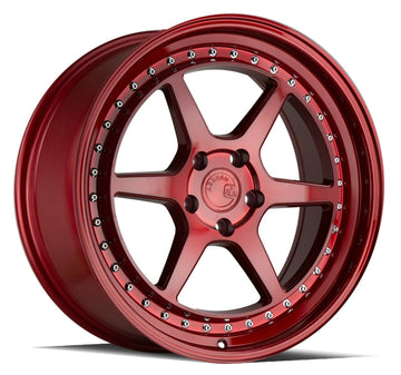 18x9.5 Candy Red Wheels Aodhan DS09 5x100 +35 Rims 18" Set 4