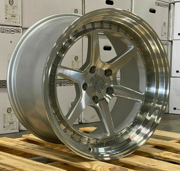 18x10.5 Aodhan DS09 Wheels 5x114.3 +15 Silver Machined Rims 18" Set 4