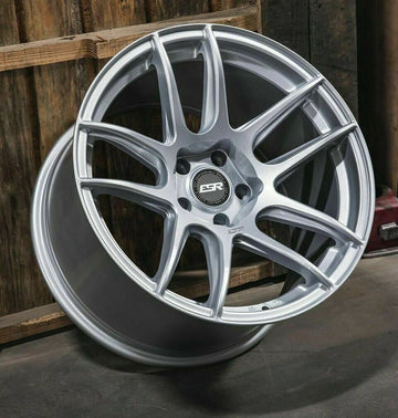 19 Inch ESR CS8 Hyper Silver Wheels 19x9.5 +22 5x120 Rims Set 4 19"