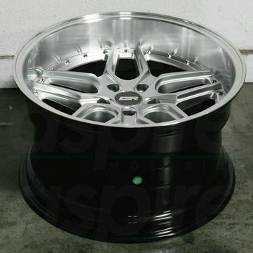 ESR CS15 Wheels 18x10.5 +22 5x100 Silver Machined Deep Dish 18 Inch Rims Set 4