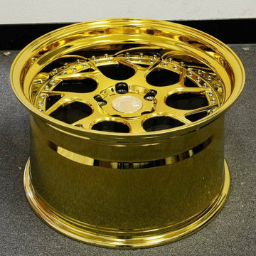 19x10.5 Aodhan DS01 5x114.3 +22 Vacuum Gold Wheels 19" Rims (Set of 4)