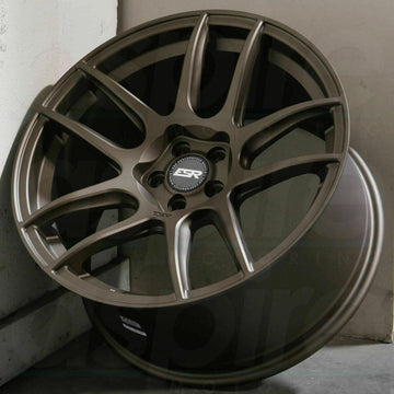 18x10.5 5x114.3 +22 ESR CS8 Wheels Matte Bronze 18 Inch Concave Rims Set of 4