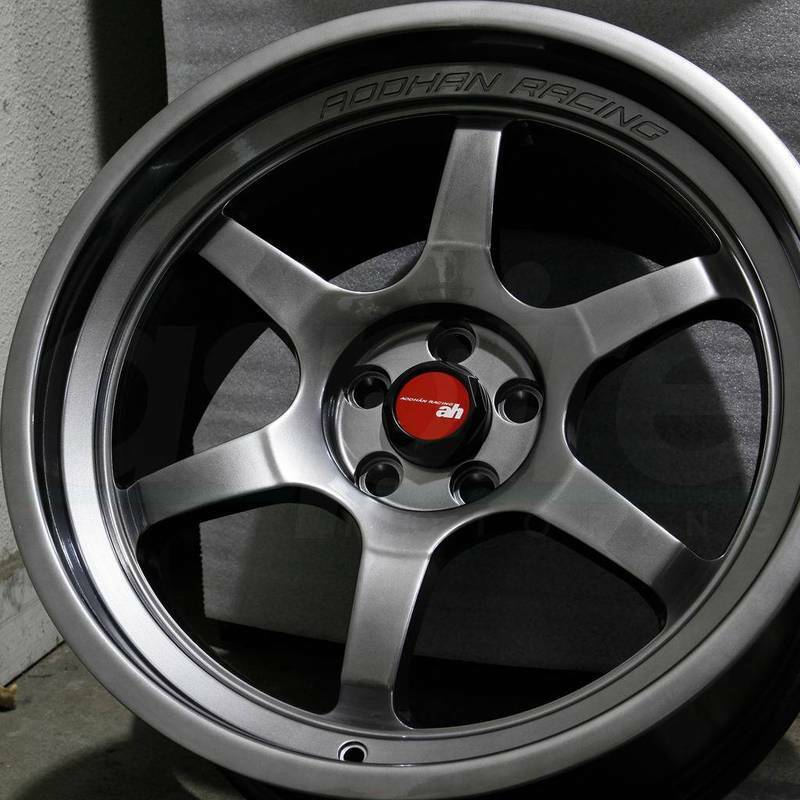18 Inch Aodhan Ah08 Hyper Black Wheels 18x9.5 +35 5x100 Rims Set 4 ...