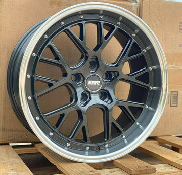 19 Inch ESR CS11 Gloss Graphite Wheels 19x9.5 +22 5x120 Rims Set 4