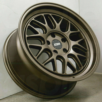 18x8.5 5x100 +30 ESR CR1 Wheels 18" Matte Bronze Rims Set 4