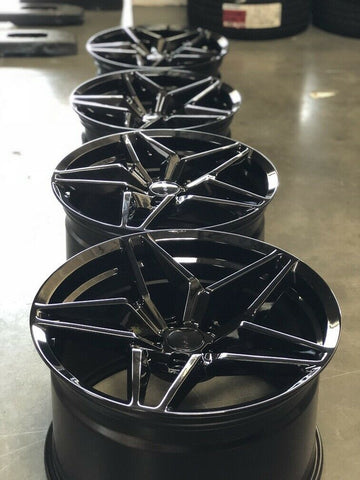 19” MRR M755 Wheels Black Rims Fits Camaro SS LT1 LS 1LZ 19X10 +23 / 19X11 +43
