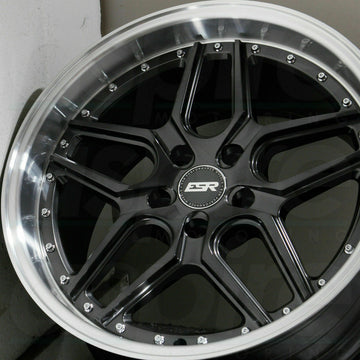 19 Inch ESR CS15 Graphite Machined Lip Wheels 19x10.5 +22 5x114.3 Rims Set 4