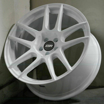ESR CS8 Wheels 18x8.5 +30 5x100 Gloss White 18 Inch Rims Set 4