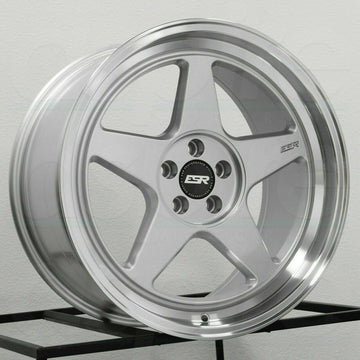 18x9.5 5x100 +35 ESR CR5 Wheels 18" Hyper Silver Rims Set 4