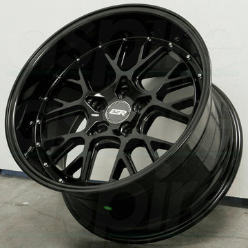 19 Inch ESR CS11 Gloss Black Wheels 19x9.5 / 19x10.5 +22 5x120 Rims Set 4