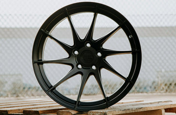 Aodhan AH09 18x8.5 +35 5x114.3 Matte Black Directional 18 Inch Wheels Rims Set 4