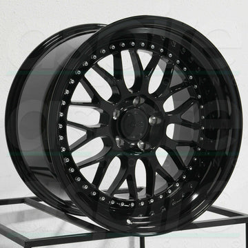 18 Inch ESR SR01 Gloss Black Wheels 18x8.5 +30 / 18x9.5 5x114.3 +35 Rims Set 4