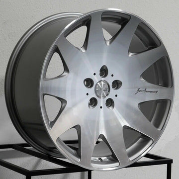 22" MRR HR3 Wheels 22x9 5x108 +38 Silver Machined Rims Set 4