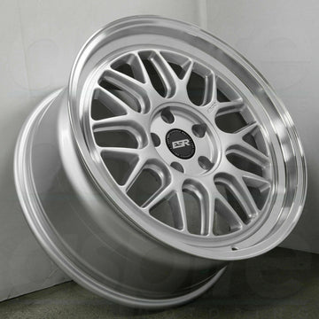 19" ESR CR1 Hyper Silver Machined Lip Wheels 19x9.0 +32 5x114.3 Rims Set 4