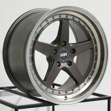 ESR CS5 Matte Bronze Machined Lip Wheels 18x10.5 +22 5x114.3 18 Inch Rims Set 4
