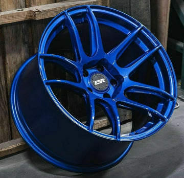 19 Inch ESR CS8 Gloss Blue Wheels 19x10.5 +30 5x114.3 Rims Set 4