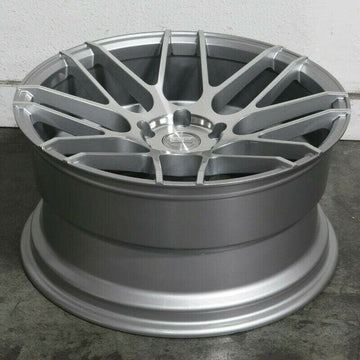 19"  Gf7 Silver Machined 19x8.5 +25 / 19x9.5 +25 Wheels 5x112 Rims Set 4