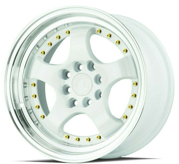 AodHan AH03 15x8 4x100 / 4x114.3 +20 White Wheels 15 Inch Rims Set 4
