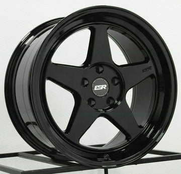 19" ESR CR5 Gloss Black Wheels 19x10.0 +25 5x114.3 Rims Set 4