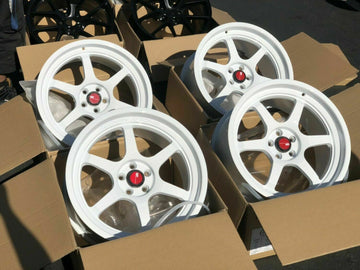 18" Aodhan Ah08 White Wheels 18x8.5 +35 18x9.5 +30 5x114.3 Fits Accord IS250
