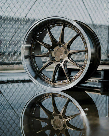 18x10.5 5x114.3 +15 Bronze Machined Lip Wheels Aodhan DS07 Rims 18 Inch Set 4