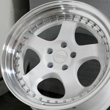 18x8.5+30 5x114.3 White ESR SR06 Wheels 18" For Acura RSX TSX CL TL Accord Civic