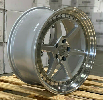 18x8.5 Silver Wheels Aodhan DS09 5x100 +35 Rims Fit VW Jetta Golf 18" Set 4