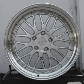 19 Inch ESR SR05 Silver Wheels 19x9.5 +22 5x114.3 Deep Lip Rims Set 4
