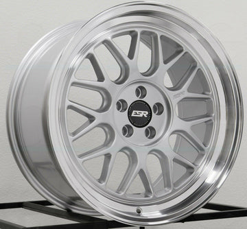 18x9.5 5x120 +22 ESR CR1 Wheels 18" Hyper Silver Rims Set 4