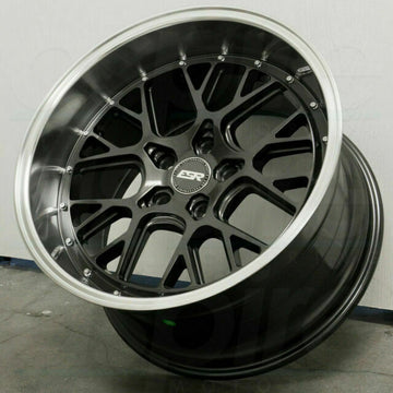 ESR CS11 Graphite Machined Lip Wheels 18x9.5 +35 5x120 18 Inch Rims Set 4