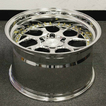 19x10.5 Aodhan DS01 5x114.3 +15 Vacuum Chrome Wheels 19 Inch Rims Set 4