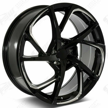 20" HSX Style Gloss Black Milled Wheels Fits Toyota Corolla Rims 5x100 Set 4